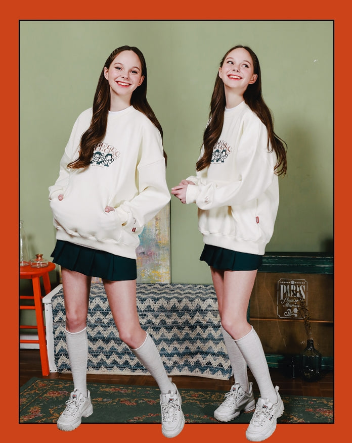 ダブルユーブイプロジェクト(WV PROJECT) WE CAN BE HERO SWEATSHIRTS CREAM JJMT7236