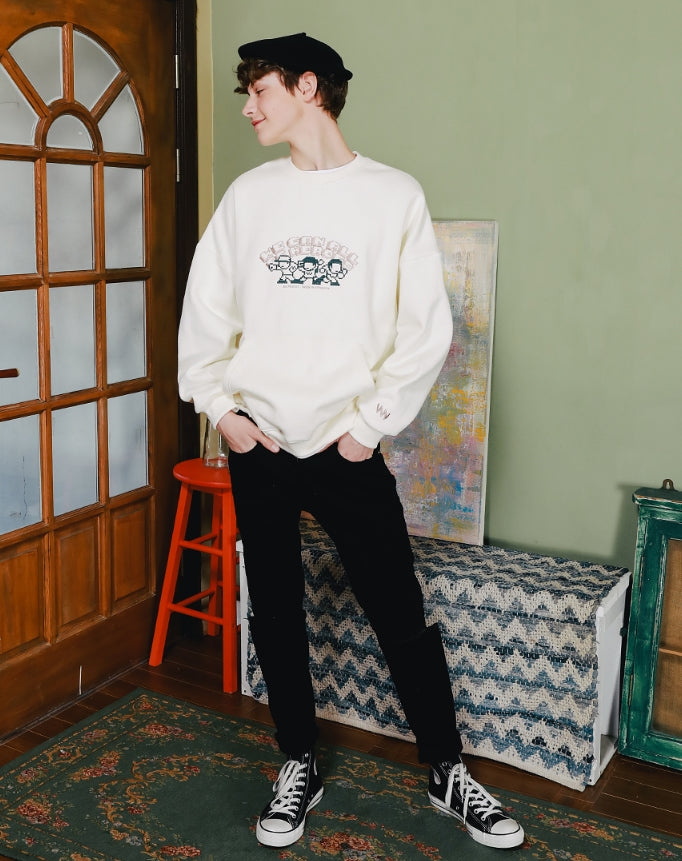 ダブルユーブイプロジェクト(WV PROJECT) WE CAN BE HERO SWEATSHIRTS CREAM JJMT7236