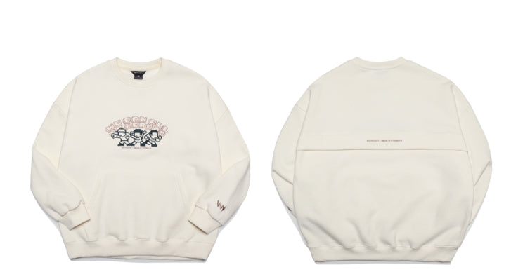 ダブルユーブイプロジェクト(WV PROJECT) WE CAN BE HERO SWEATSHIRTS CREAM JJMT7236