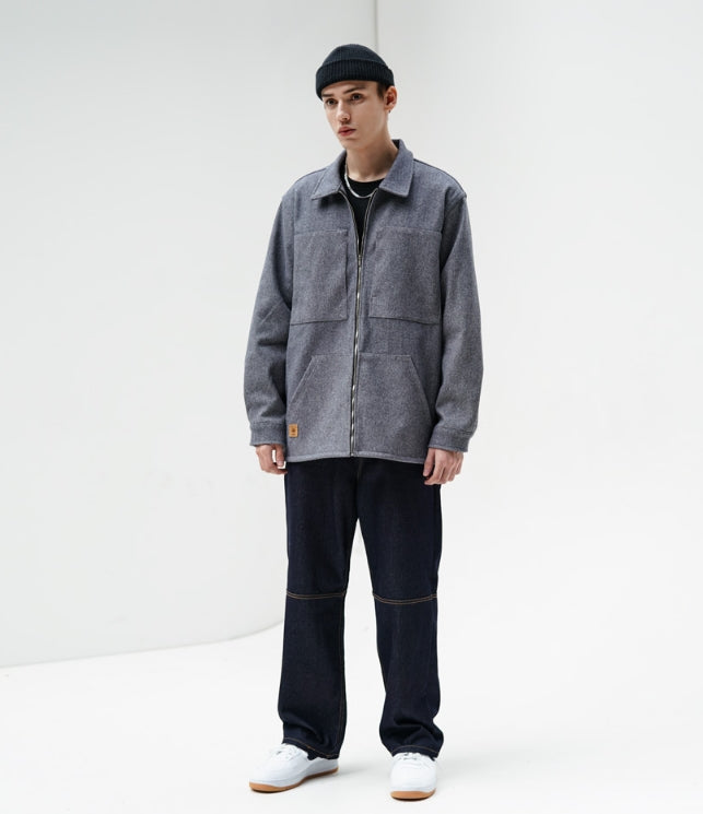 パーステップ(PERSTEP) Tonal Stripe Shirt Jacket 3種 MSLS4304