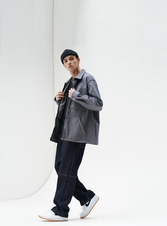 パーステップ(PERSTEP) Tonal Stripe Shirt Jacket 3種 MSLS4304