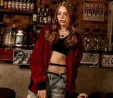 ユベスコ(UBESCO) Room Number Blouson Jumper Wine MSOT8012