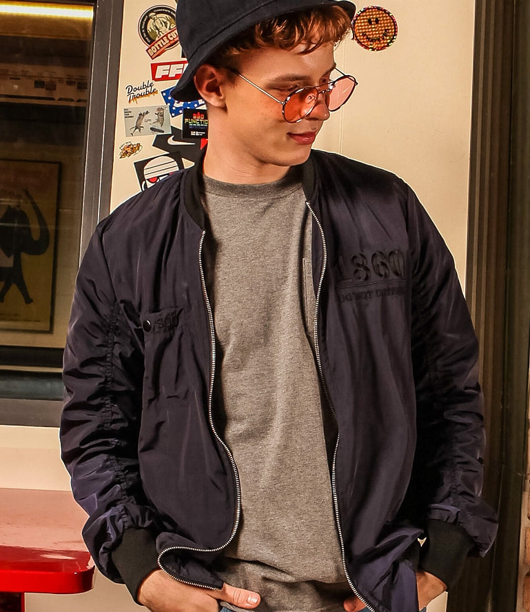 ユベスコ(UBESCO) Room Number Blouson Jumper Navy MSOT8012