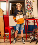ユベスコ(UBESCO) Good Luck Clty hooded Navy MSHD8008