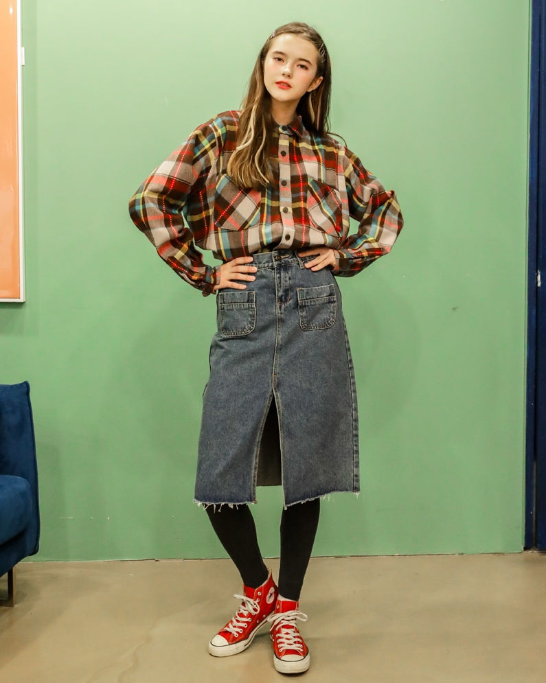 ユベスコ(UBESCO) BETTY CHECK BOX SHIRT MSLS8046