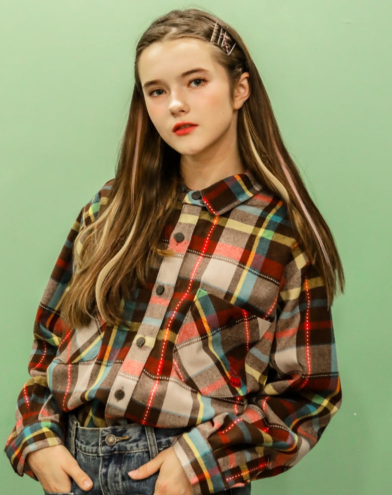 ユベスコ(UBESCO) BETTY CHECK BOX SHIRT MSLS8046
