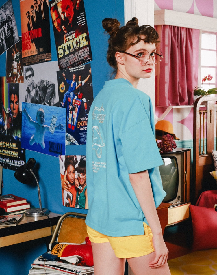 ダブルユーブイプロジェクト(WV PROJECT) MACHINE SHORT-SLEEVE MJST7248 (SKY BLUE)