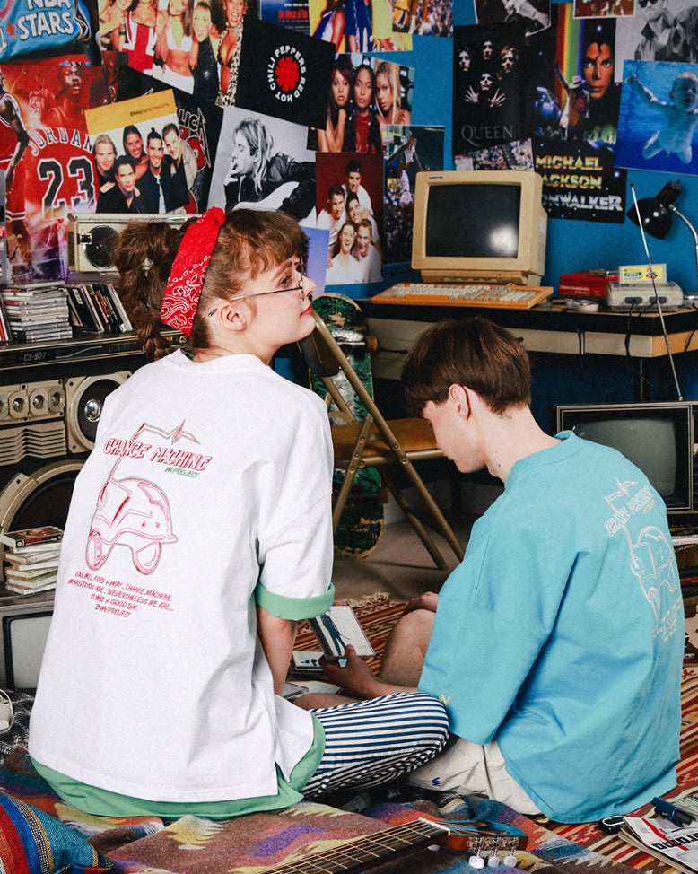 ダブルユーブイプロジェクト(WV PROJECT) MACHINE SHORT-SLEEVE MJST7248 (SKY BLUE)
