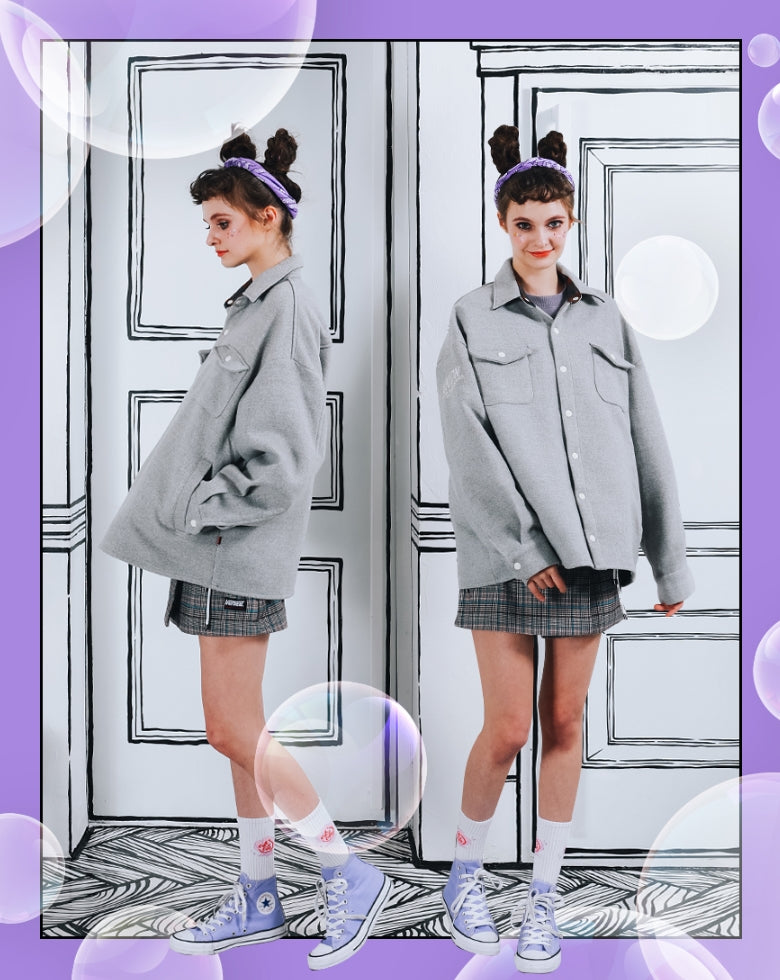 ダブルユーブイプロジェクト(WV PROJECT) WOOD BALLOON SHIRT MJLS7225 (GRAY)