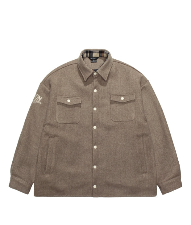 ダブルユーブイプロジェクト(WV PROJECT) WOOD BALLOON SHIRT MJLS7225 (COCOA)