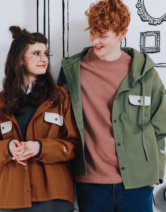 ダブルユーブイプロジェクト(WV PROJECT) FRIEND HOOD SHIRT SYLS7216 (CAMEL)