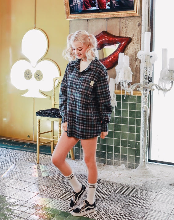 ダブルユーブイプロジェクト(WV PROJECT) TURN CHECK SHIRT KHLS7153 (BLACK)