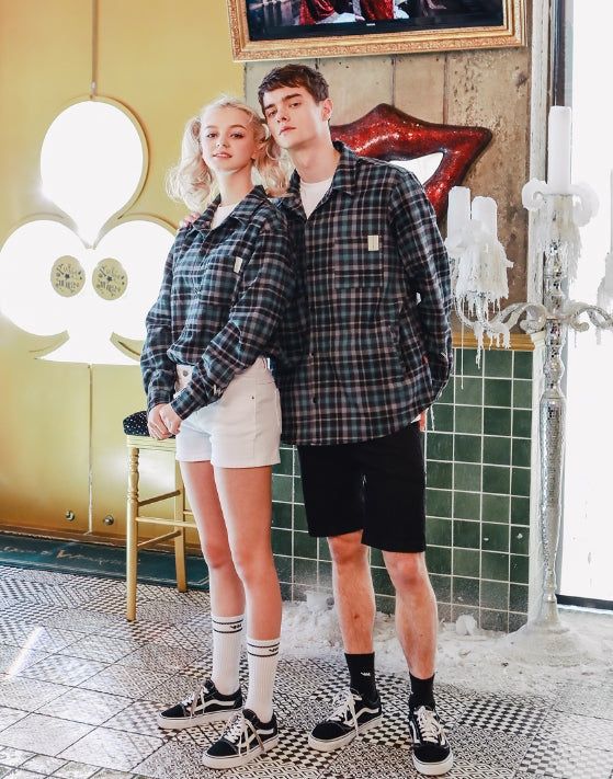 ダブルユーブイプロジェクト(WV PROJECT) TURN CHECK SHIRT KHLS7153 (BLACK)