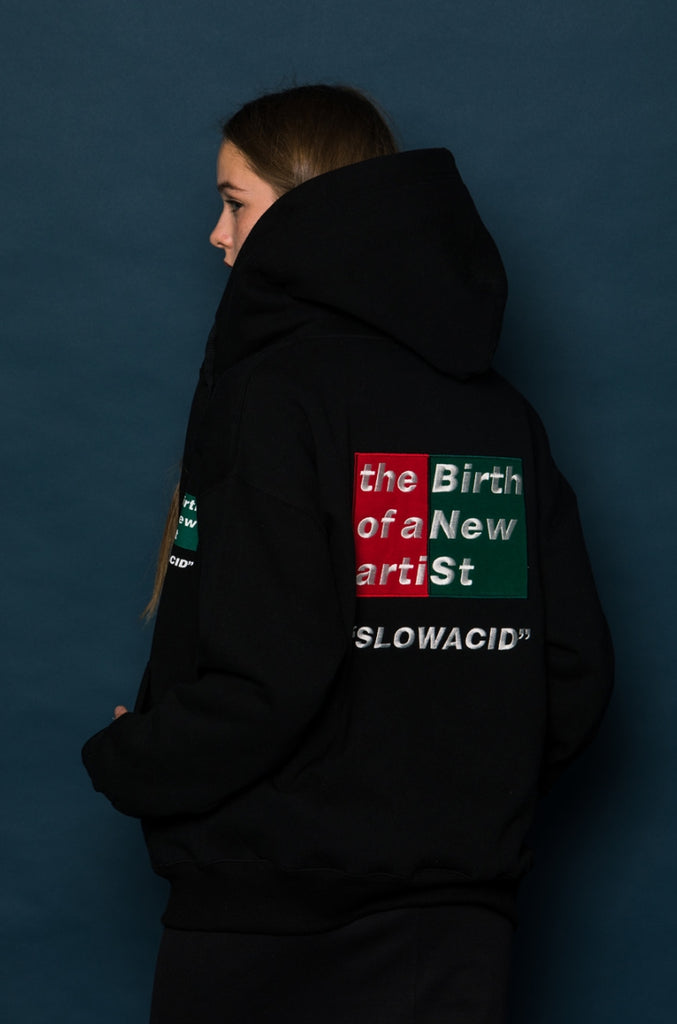 スローアシッド(SLOW ACID) BNS Hood Cardigan Jacket (BLACK)