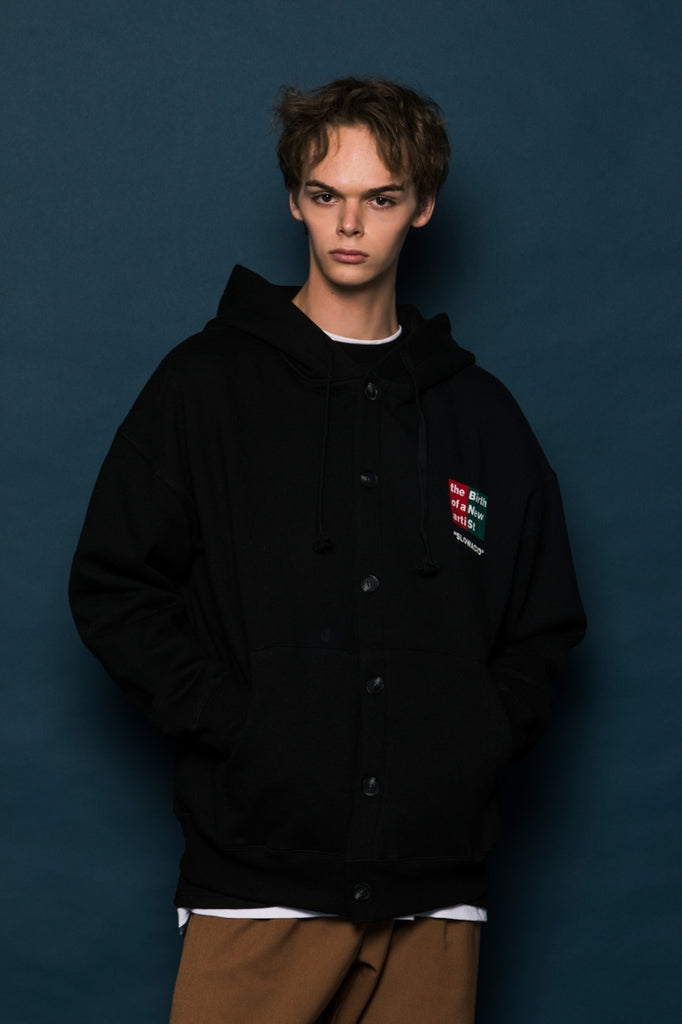 スローアシッド(SLOW ACID) BNS Hood Cardigan Jacket (BLACK)