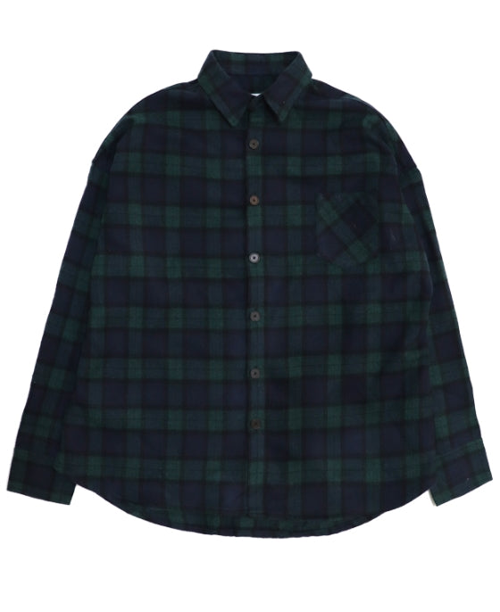 スローアシッド(SLOW ACID) SCOTT Check Shirt Jacket (GREEN)