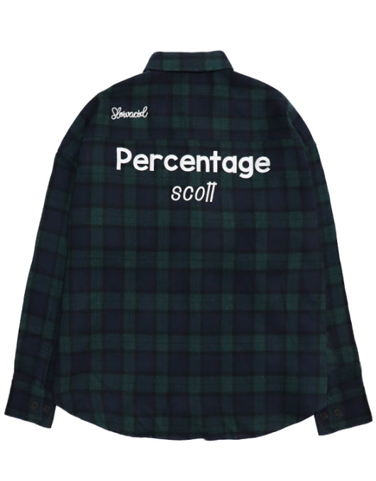 スローアシッド(SLOW ACID) SCOTT Check Shirt Jacket (GREEN)