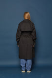 スローアシッド(SLOW ACID) Oversized Trench Coat (BLACK)