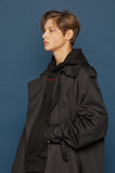 スローアシッド(SLOW ACID) Oversized Trench Coat (BLACK)