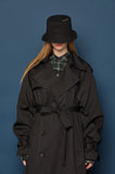 スローアシッド(SLOW ACID) Oversized Trench Coat (BLACK)