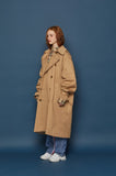 スローアシッド(SLOW ACID)  Oversized Trench Coat (BEIGE)