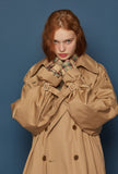 スローアシッド(SLOW ACID)  Oversized Trench Coat (BEIGE)