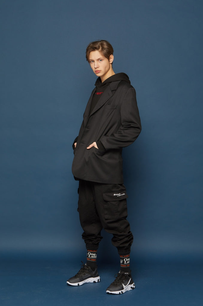 スローアシッド(SLOW ACID) 3 Button Blazer (BLACK)