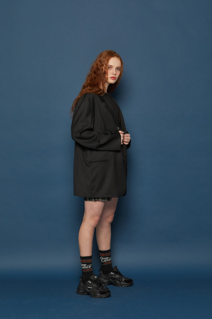 スローアシッド(SLOW ACID) 3 Button Blazer (BLACK)
