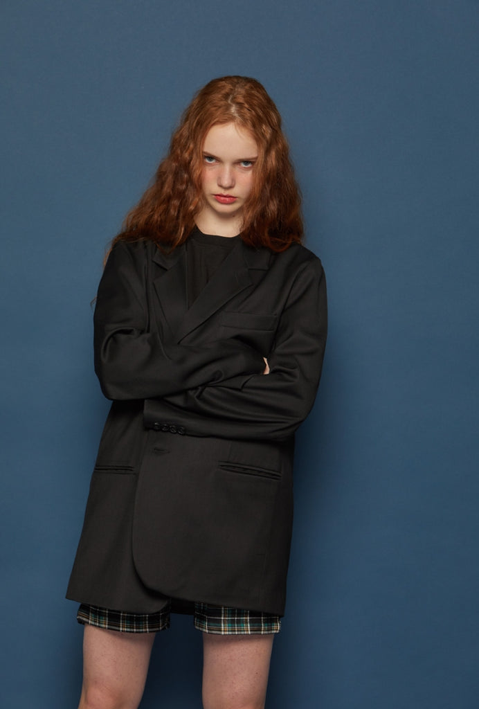 スローアシッド(SLOW ACID) 3 Button Blazer (BLACK)