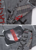 ブラックブロンド(BLACKBLOND) BBD Brutal Graffiti Denim Jacket (Dark Gray)