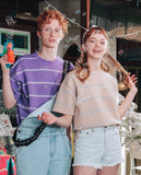 ダブルユーブイプロジェクト(WV PROJECT) TWO THIN STRIPE SHORT SLEEVE BEIGE JJST7090