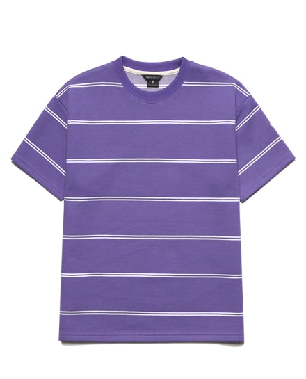 ダブルユーブイプロジェクト(WV PROJECT) TWO THIN STRIPE SHORT SLEEVE VIOLET JJST7090