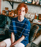 ダブルユーブイプロジェクト(WV PROJECT) TWO THIN STRIPE SHORT SLEEVE NAVY JJST7090