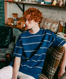 ダブルユーブイプロジェクト(WV PROJECT) TWO THIN STRIPE SHORT SLEEVE NAVY JJST7090