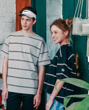 ダブルユーブイプロジェクト(WV PROJECT) TWO THIN STRIPE SHORT SLEEVE BLACK JJST7090