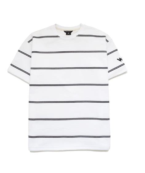 ダブルユーブイプロジェクト(WV PROJECT) TWO THIN STRIPE SHORT SLEEVE WHITE JJST7090