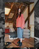 ダブルユーブイプロジェクト(WV PROJECT) NATHAN PIGMENT SWEAT SHIRTS CORAL JJMT7233