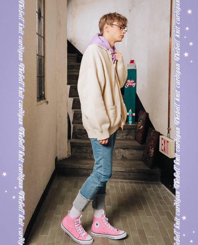 ダブルユーブイプロジェクト(WV PROJECT) THEBELL KNIT CARDIGAN CREAM SYOT7199