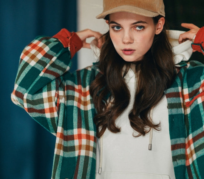 ダブルユーブイプロジェクト(WV PROJECT) LEEDS CHECK SHIRTS GREEN MJLS7323