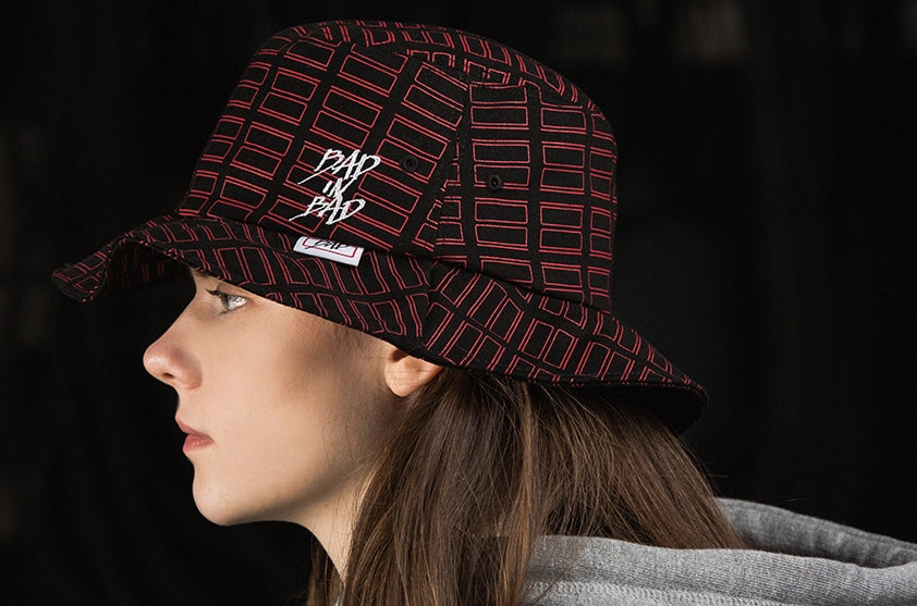 ベドインベド(BADINBAD) 	TABS LOGO BUCKET HAT_BLACK