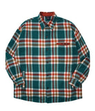 ダブルユーブイプロジェクト(WV PROJECT) LEEDS CHECK SHIRTS GREEN MJLS7323