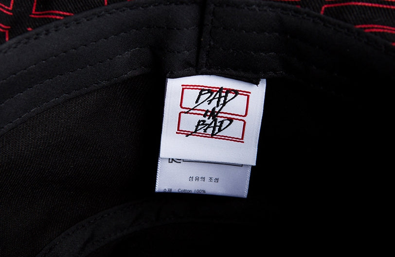 ベドインベド(BADINBAD) 	TABS LOGO BUCKET HAT_BLACK