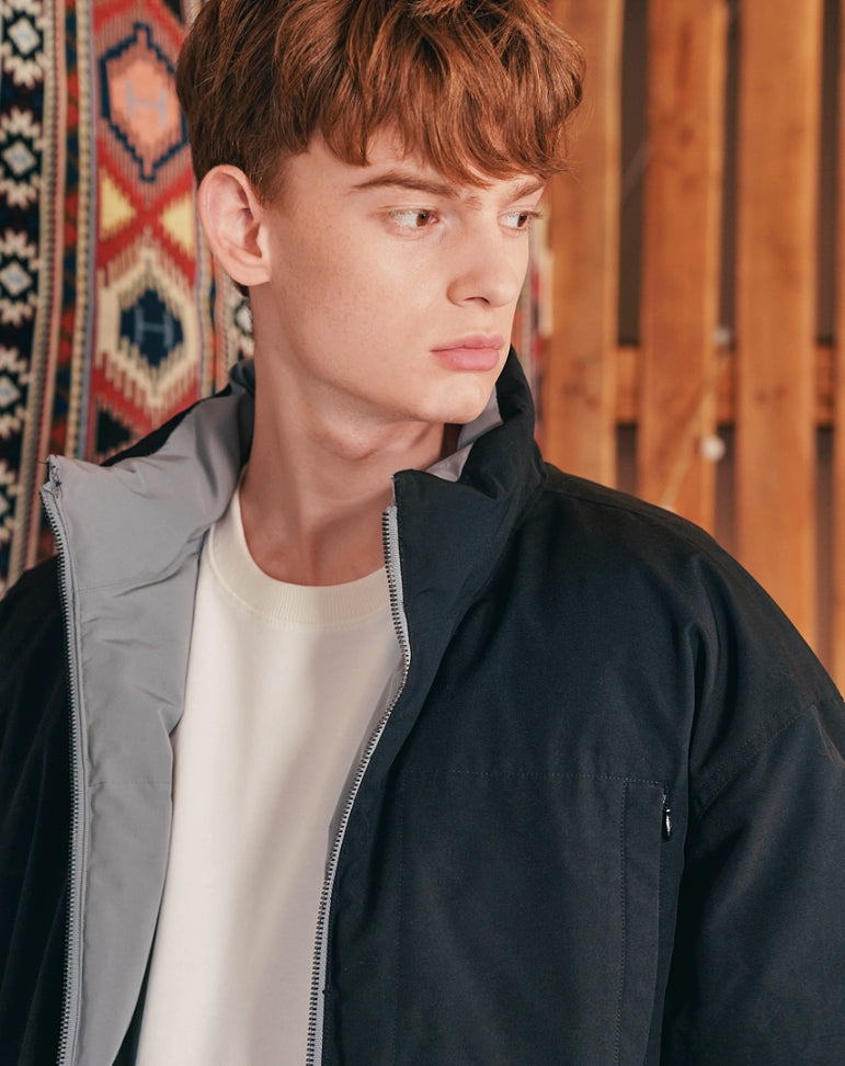 ダブルユーブイプロジェクト(WV PROJECT) Halfcut Reversible Goosedown Parka GRAY/BLACK JJOT7312