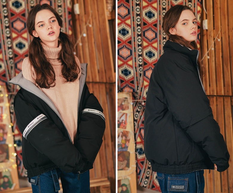 ダブルユーブイプロジェクト(WV PROJECT) Halfcut Reversible Goosedown Parka GRAY/BLACK JJOT7312