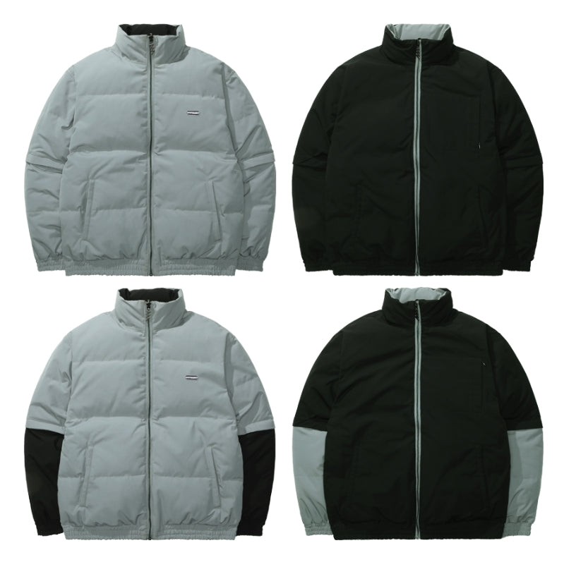 ダブルユーブイプロジェクト(WV PROJECT) Halfcut Reversible Goosedown Parka GRAY/BLACK JJOT7312