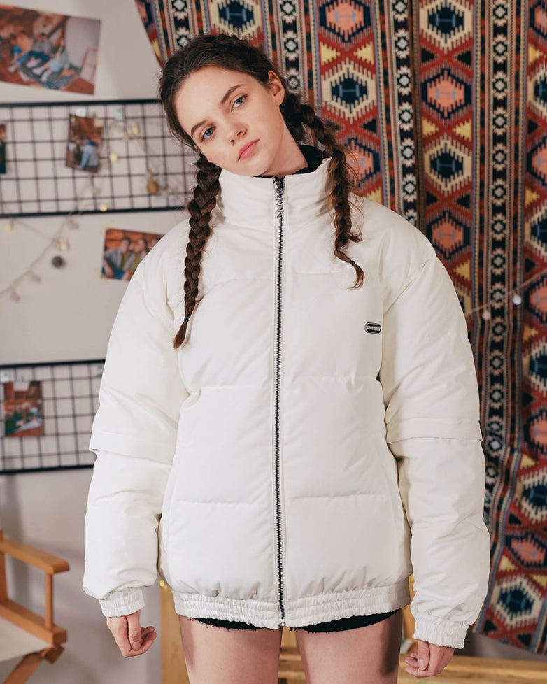 ダブルユーブイプロジェクト(WV PROJECT) Halfcut Reversible Goosedown Parka WHITE/BEIGE JJOT7312
