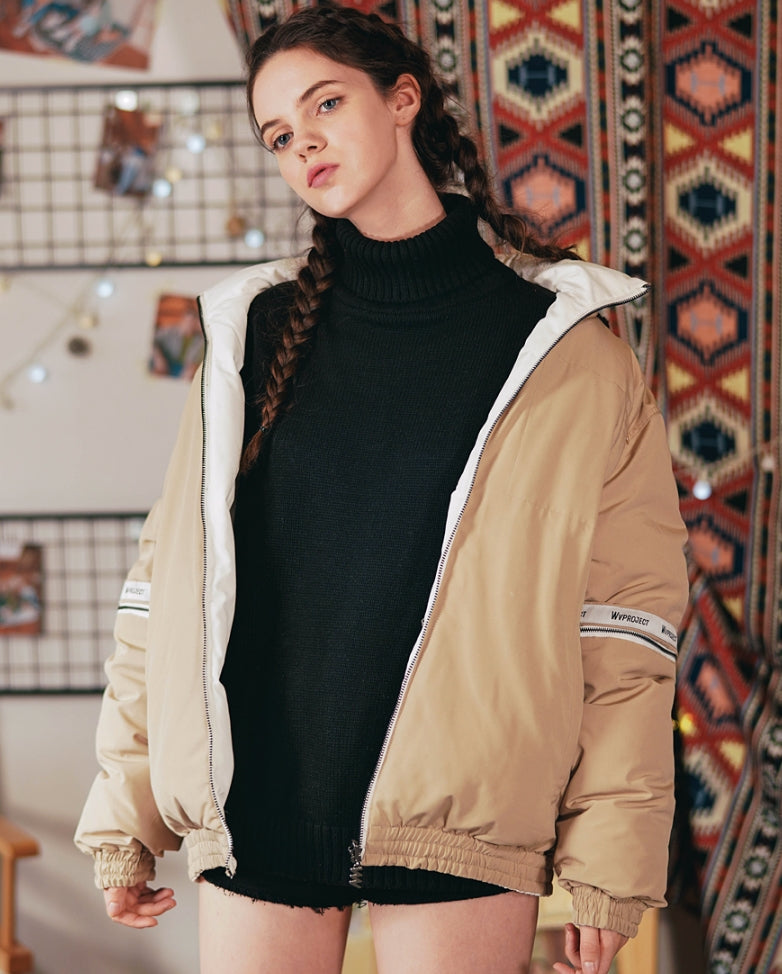 ダブルユーブイプロジェクト(WV PROJECT) Halfcut Reversible Goosedown Parka WHITE/BEIGE JJOT7312