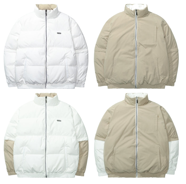 ダブルユーブイプロジェクト(WV PROJECT) Halfcut Reversible Goosedown Parka WHITE/BEIGE JJOT7312