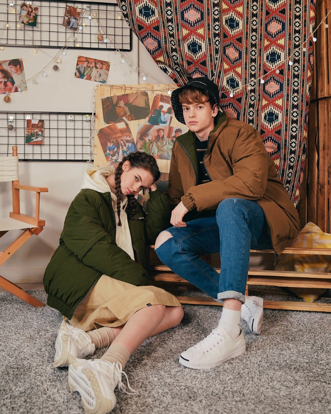 ダブルユーブイプロジェクト(WV PROJECT) Halfcut Reversible Goosedown Parka KHAKI/BROWN JJOT7312