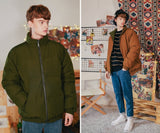 ダブルユーブイプロジェクト(WV PROJECT) Halfcut Reversible Goosedown Parka KHAKI/BROWN JJOT7312